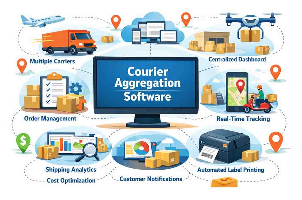 Courier aggregation software